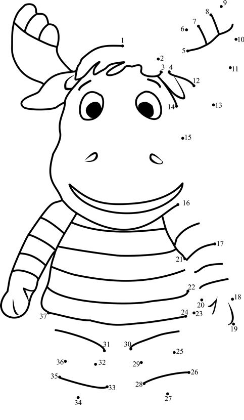 Beanie-Buddy-Tyrone-Dot-To-Dot printable dot to dot worksheet