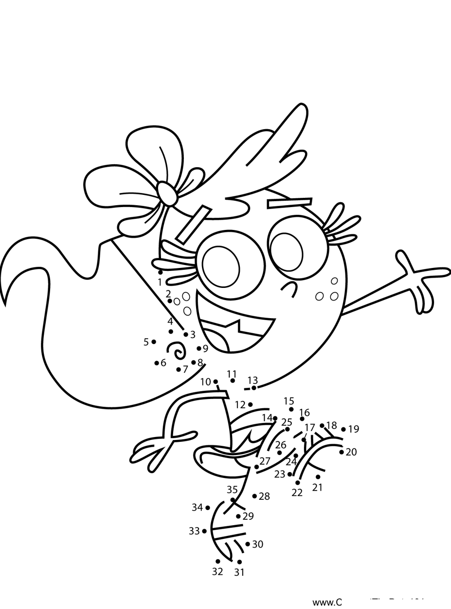 Chloe-Carmichae-Happy-Fairly-Odd-Parents dot to dot worksheets