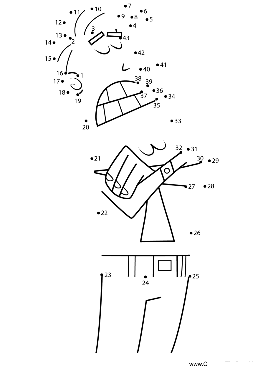 Mr-Turner-Cross-Arms-Fairly-Odd-Parents dot to dot worksheets