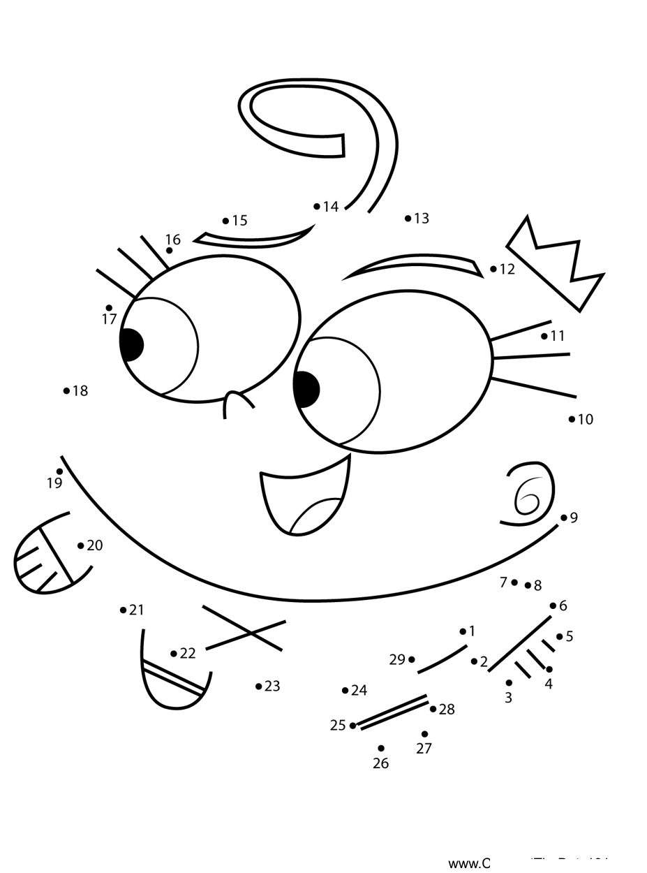 Poof-Fairly-Odd-Parents printable dot to dot worksheet