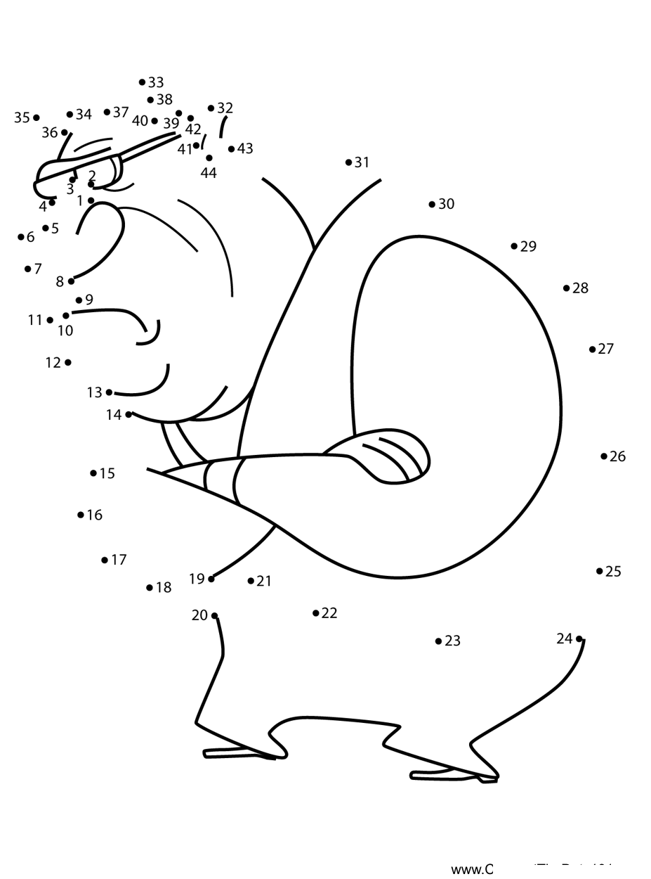 Boss-The-Ren--Stimpy-Show printable dot to dot worksheet