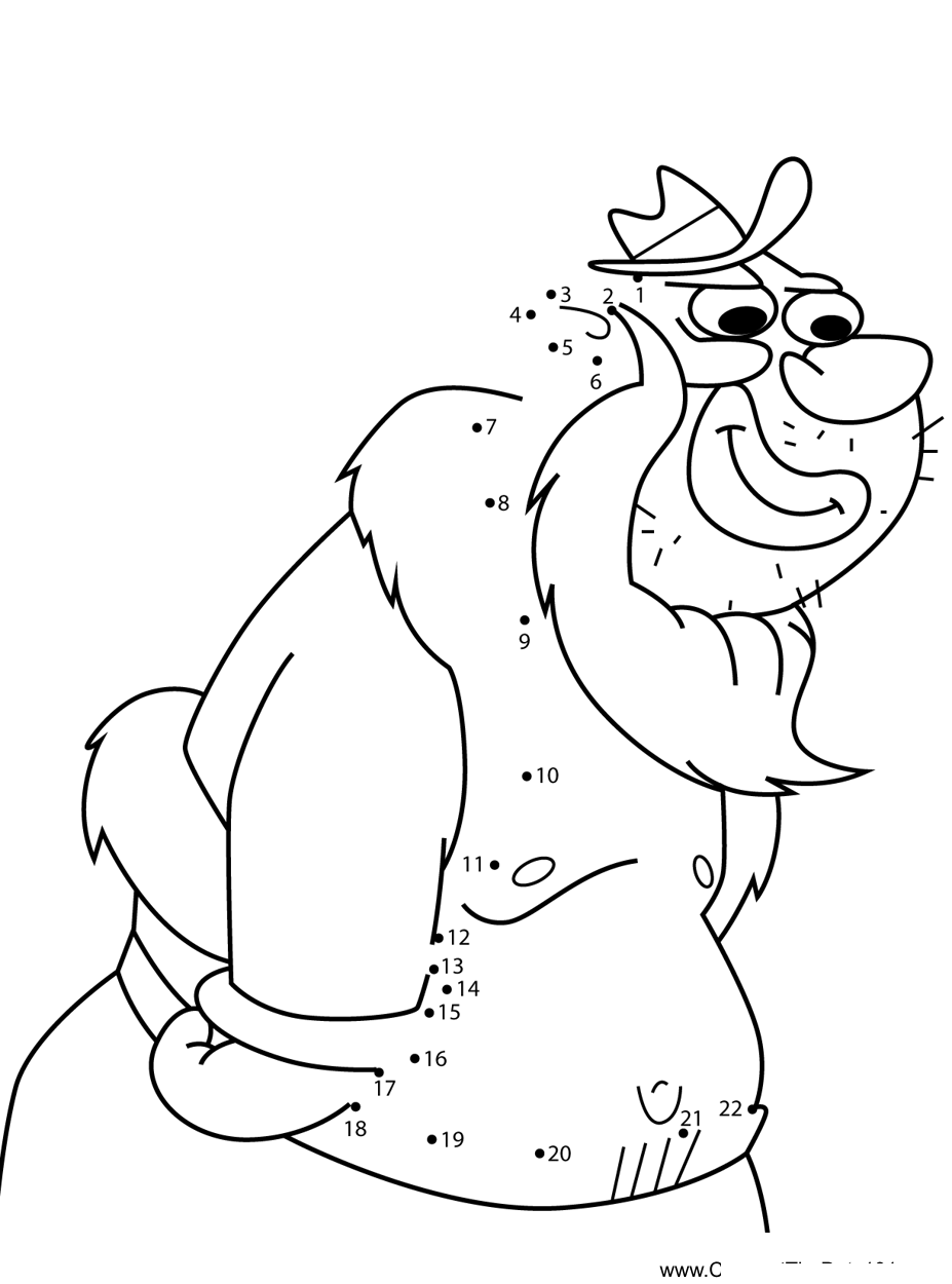 Dusty-Claus-The-Ren--Stimpy-Show printable dot to dot worksheet