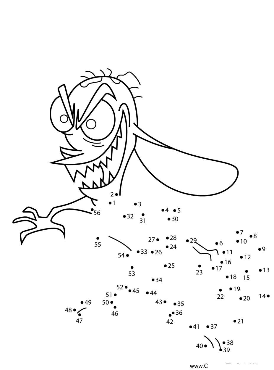 Evil-Ren-The-Ren--Stimpy-Show printable dot to dot worksheet