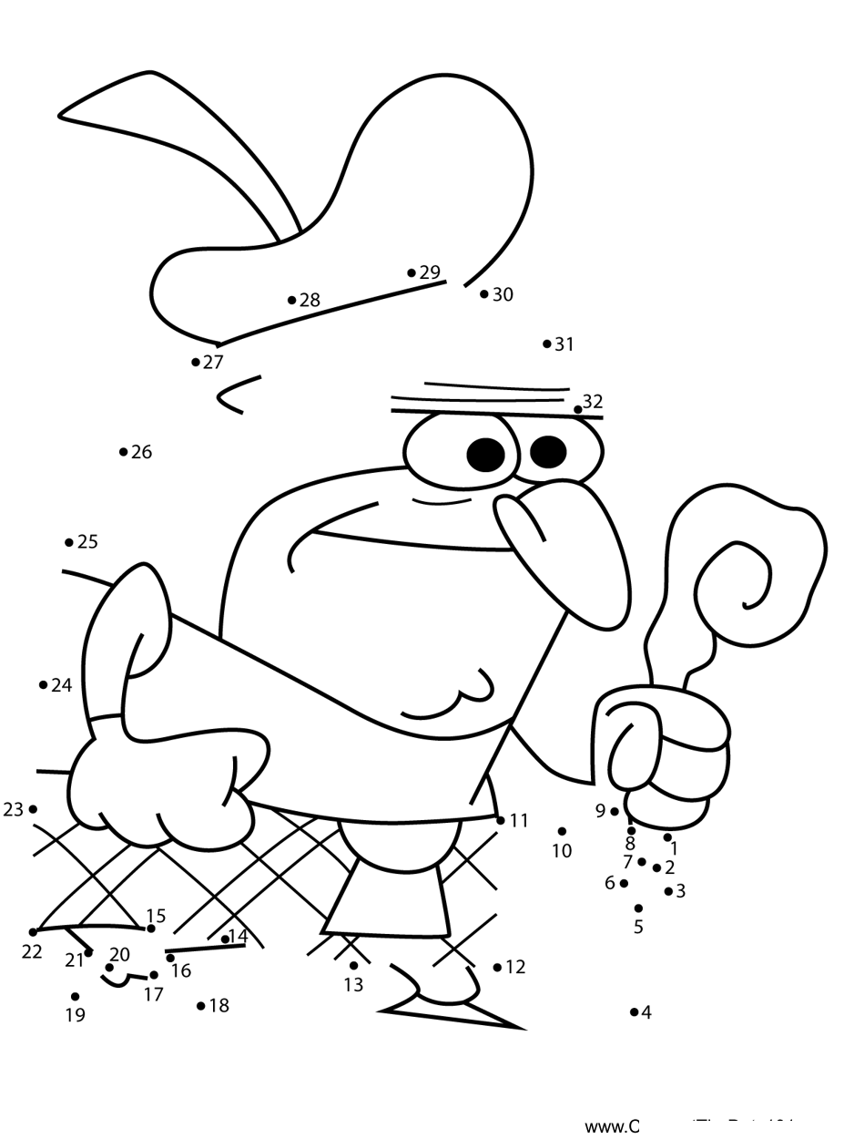 Haggis-Machaggis-The-Ren--Stimpy-Show printable dot to dot worksheet