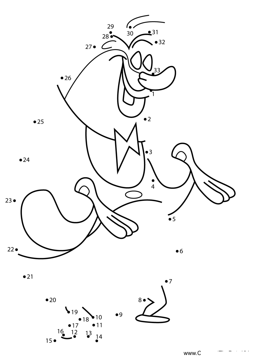 Myron-The-Ren--Stimpy-Show dot to dot worksheets