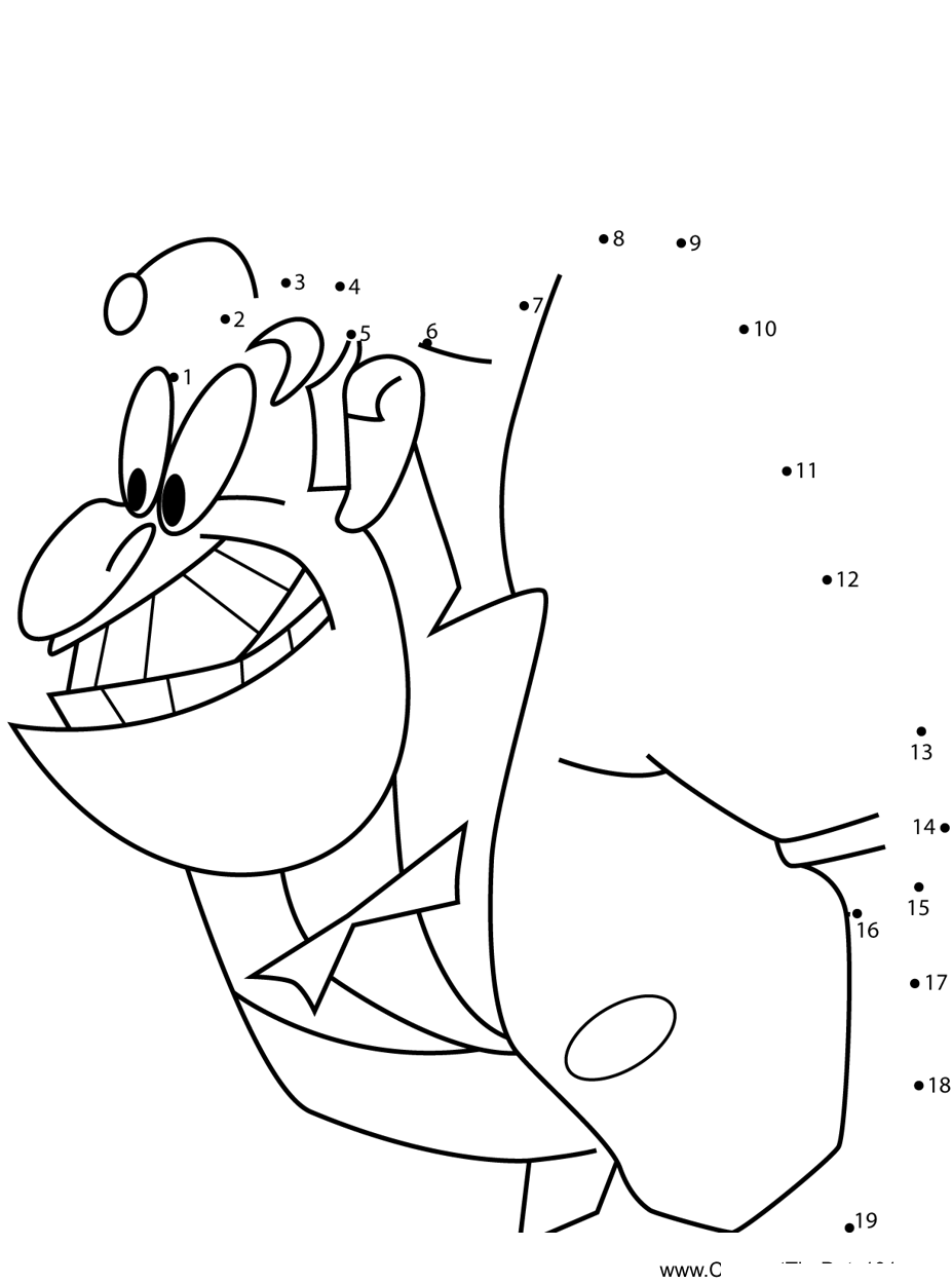 The-Announcer-Salesman-The-Ren--Stimpy-Show dot to dot worksheets