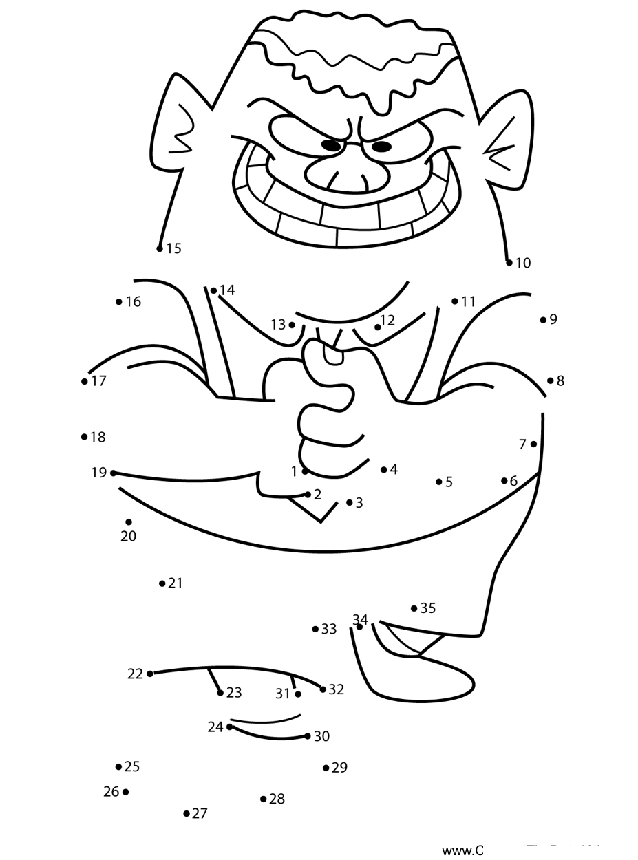 Victor-The-Ren--Stimpy-Show printable dot to dot worksheet