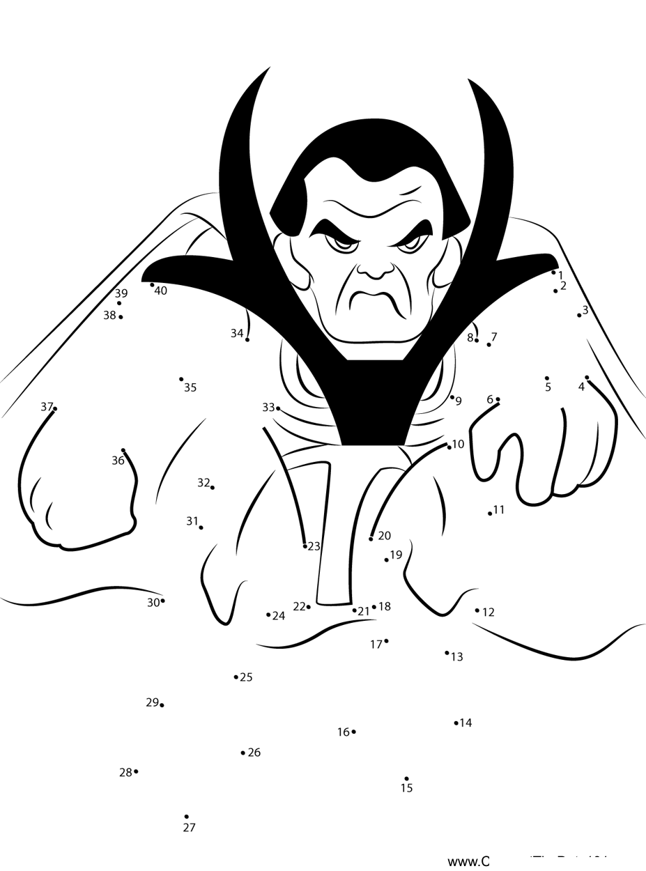 Baron-Mordo-The-Super-Hero-Squad-Show printable dot to dot worksheet