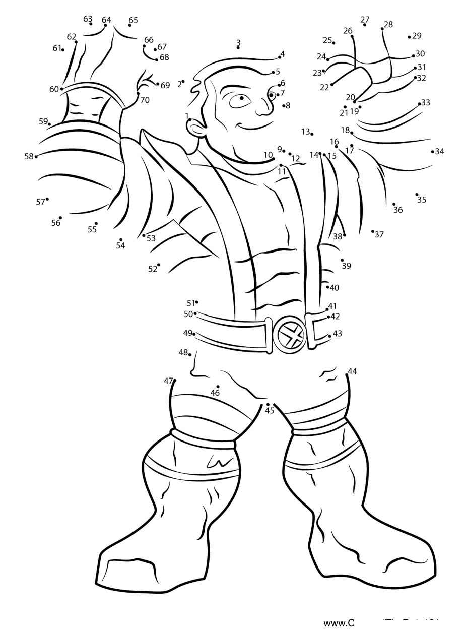 Colossus-The-Super-Hero-Squad-Show printable dot to dot worksheet