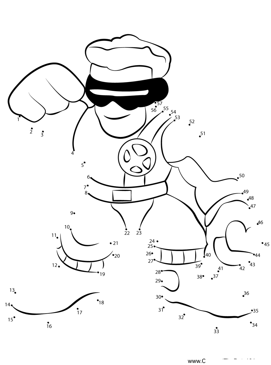 Cyclops-The-Super-Hero-Squad-Show printable dot to dot worksheet