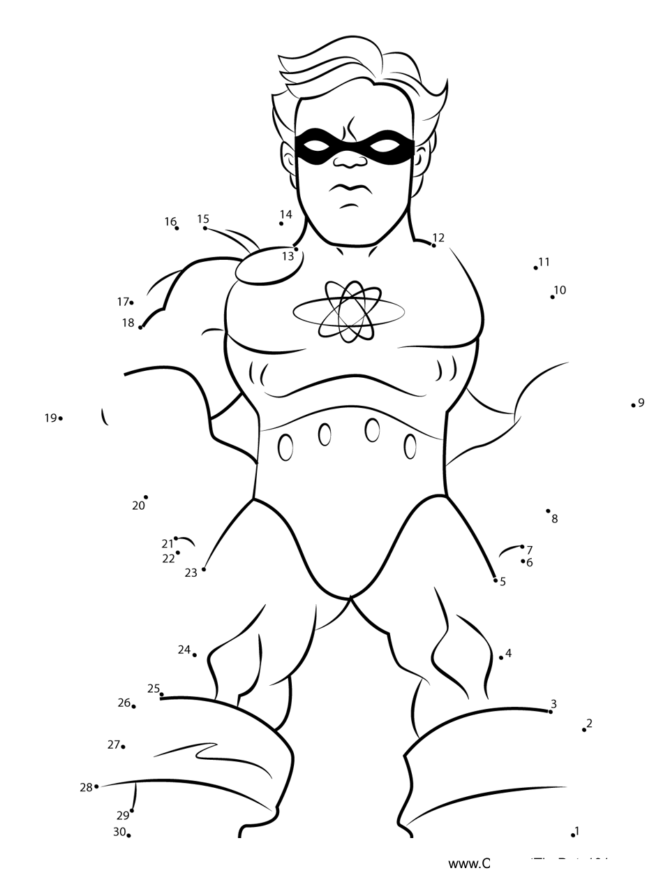 Hyperion-The-Super-Hero-Squad-Show printable dot to dot worksheet