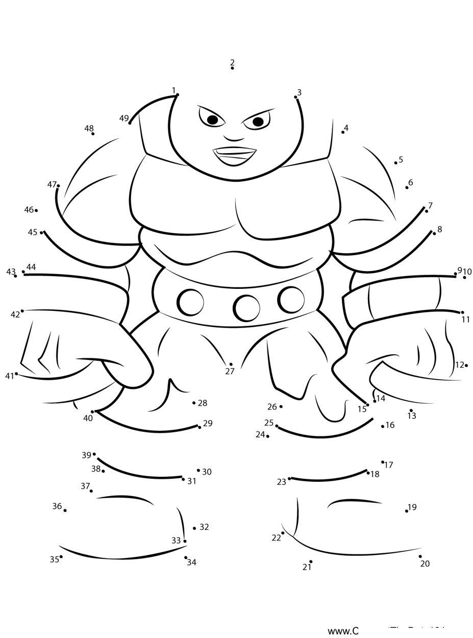 Juggernaut-The-Super-Hero-Squad-Show printable dot to dot worksheet