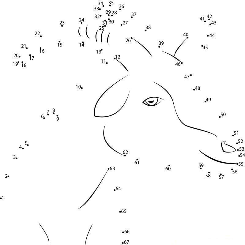 Cute Goat dot to dot worksheets