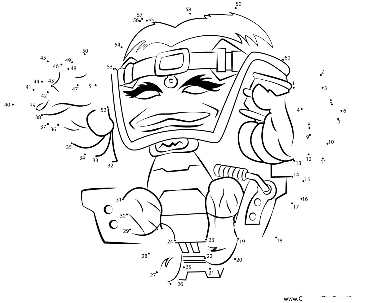 Modok-The-Super-Hero-Squad-Show printable dot to dot worksheet