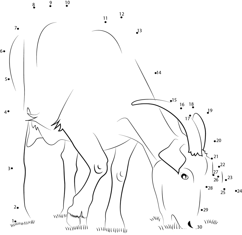 Domestic Goat printable dot to dot worksheet