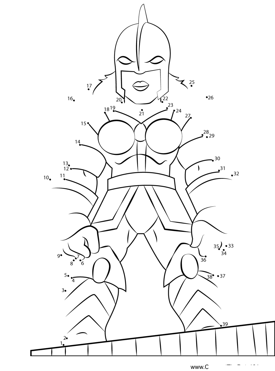 Power-Princess-The-Super-Hero-Squad-Show printable dot to dot worksheet