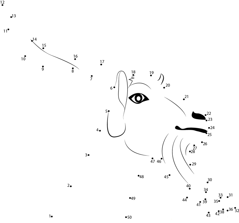 Feral Goat printable dot to dot worksheet