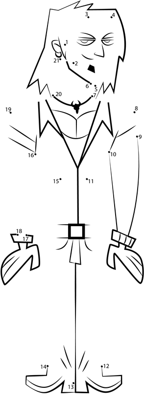 Alejandro-From-Total-Drama-Dot-To-Dot printable dot to dot worksheet