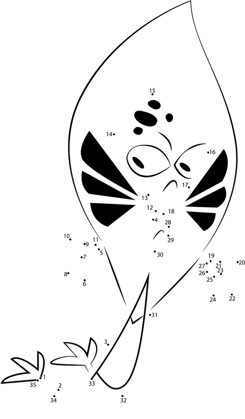 Aliens-Aka-Facehoggers-From-Total-Drama-Dot-To-Dot printable dot to dot worksheet