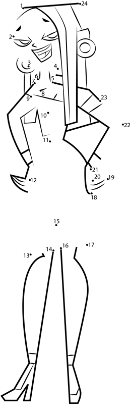 Blaineley-From-Total-Drama-Dot-To-Dot printable dot to dot worksheet