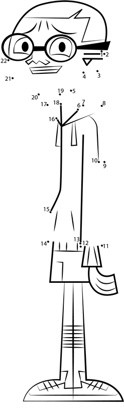 Cameron-From-Total-Drama-Dot-To-Dot printable dot to dot worksheet