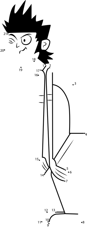 Chester-From-Total-Drama-Dot-To-Dot printable dot to dot worksheet