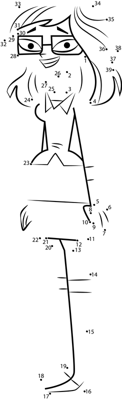 Ellody-From-Total-Drama-Dot-To-Dot printable dot to dot worksheet