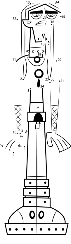 Ennui-From-Total-Drama-Dot-To-Dot printable dot to dot worksheet