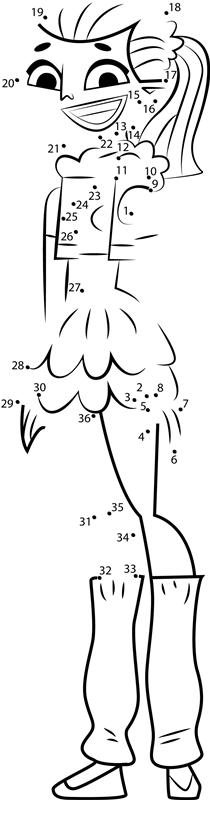 Josee-From-Total-Drama-Dot-To-Dot printable dot to dot worksheet