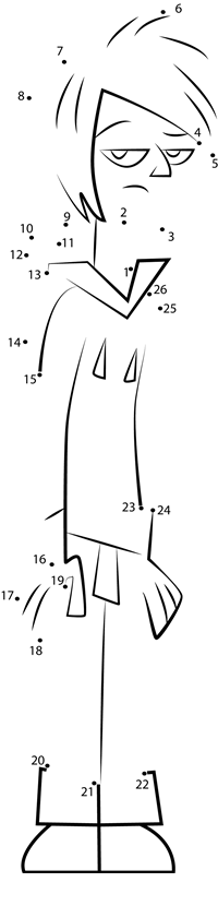 Lance-From-Total-Drama-Island-Dot-To-Dot printable dot to dot worksheet