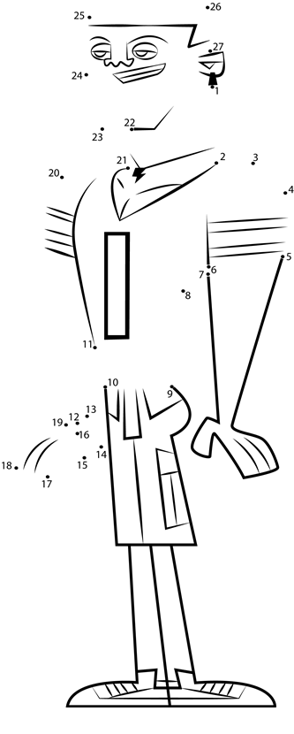 Lightning-From-Total-Drama-Dot-To-Dot printable dot to dot worksheet