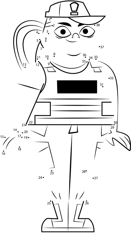 Macarthur-From-Total-Drama-Dot-To-Dot printable dot to dot worksheet