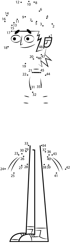 Mike-From-Total-Drama-Dot-To-Dot printable dot to dot worksheet