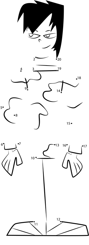 Scott-From-Total-Drama-Island-Dot-To-Dot printable dot to dot worksheet