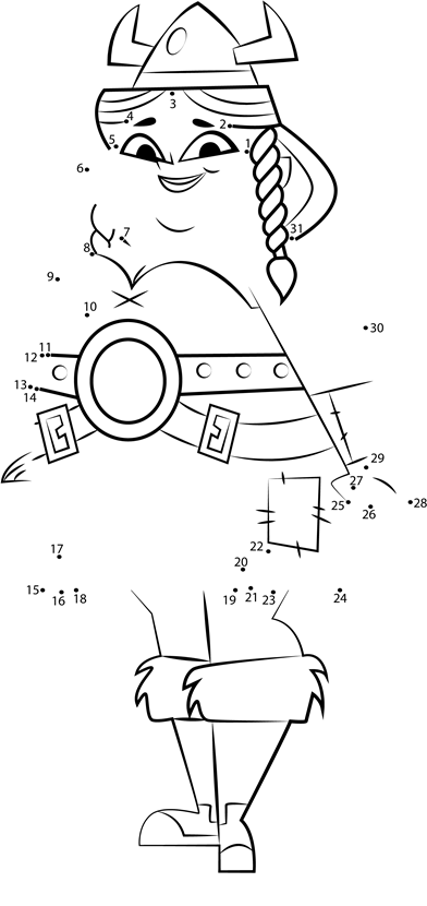 Tammy-From-Total-Drama-Dot-To-Dot printable dot to dot worksheet