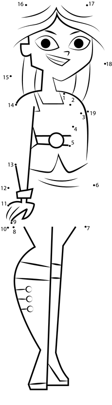 Taylor-From-Total-Drama-Dot-To-Dot printable dot to dot worksheet