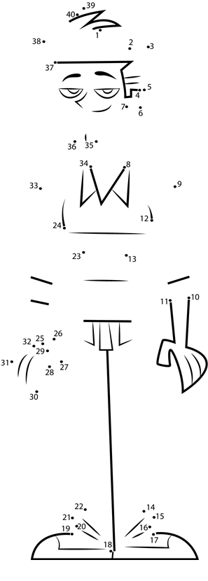 Topher-From-Total-Drama-Dot-To-Dot printable dot to dot worksheet