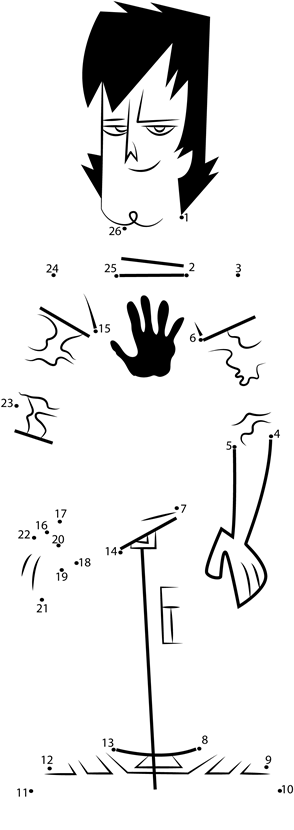 Trent-From-Total-Drama-Dot-To-Dot printable dot to dot worksheet