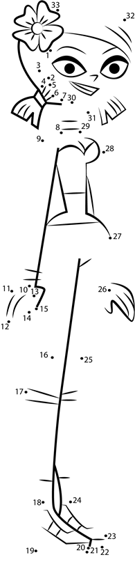 Zoey-From-Total-Drama-Dot-To-Dot printable dot to dot worksheet