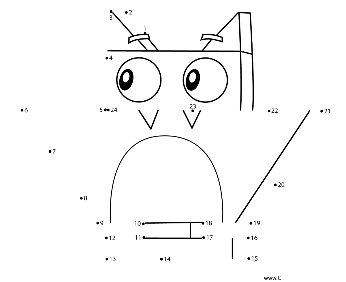 Batty-Unikitty dot to dot worksheets