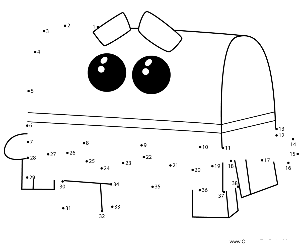 Burger-Person-Unikitty dot to dot worksheets