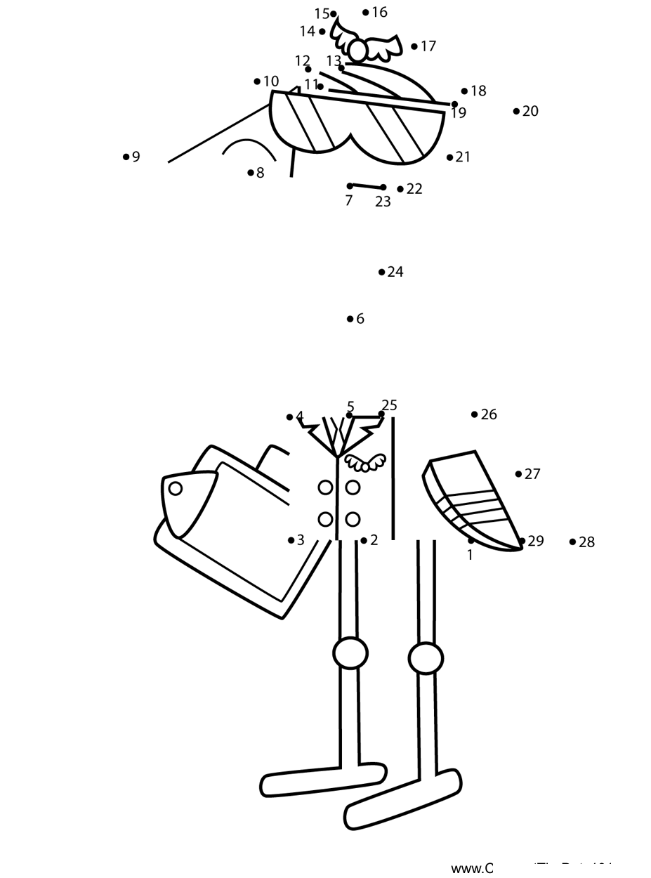 Captain-Tall-Unikitty dot to dot worksheets