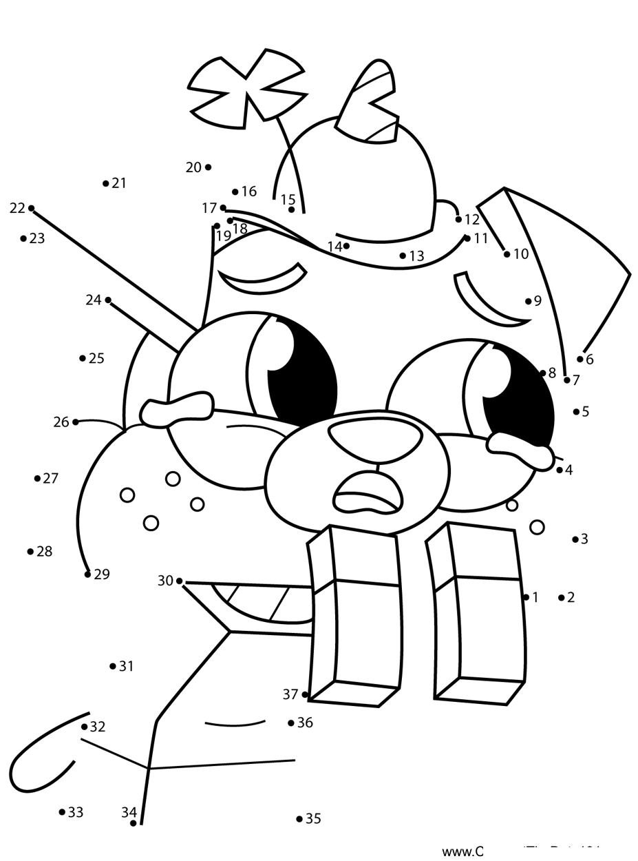 Gluppycorn-Unikitty dot to dot worksheets