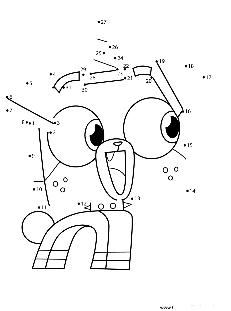 Puppycorn-Happy-Unikitty dot to dot worksheets