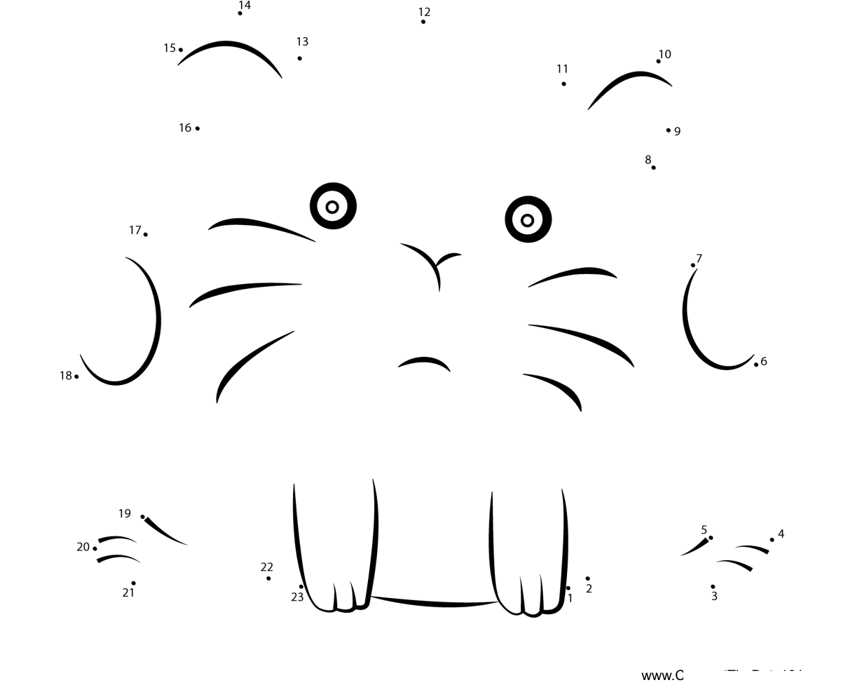 Hamster-We-Bare-Bears printable dot to dot worksheet