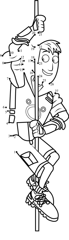 Martin-Kratt-On-Pole-Dot-To-Dot printable dot to dot worksheet