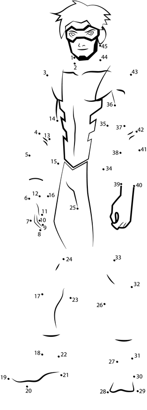 Impulse-From-Young-Justice-Dot-To-Dot printable dot to dot worksheet