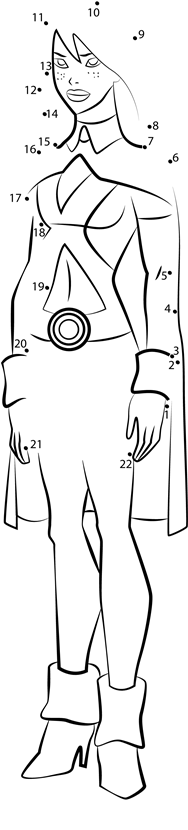 Miss-Martian-From-Young-Justice-Dot-To-Dot printable dot to dot worksheet