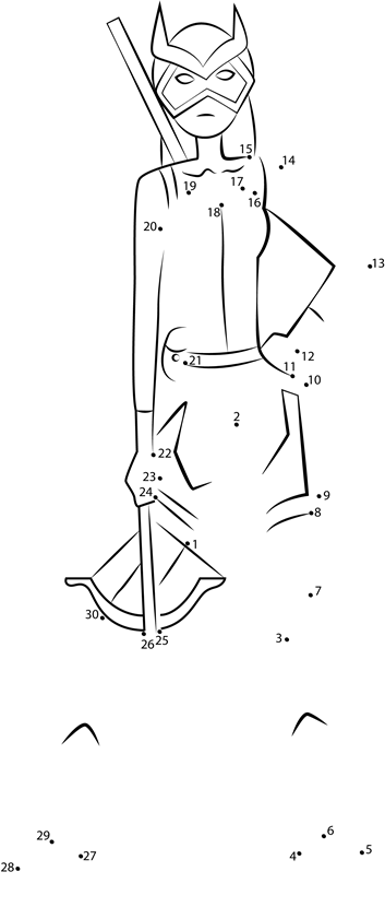 Tigress-From-Young-Justice-Dot-To-Dot dot to dot worksheets