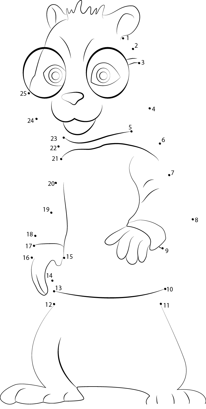 Chipmunks printable dot to dot worksheet